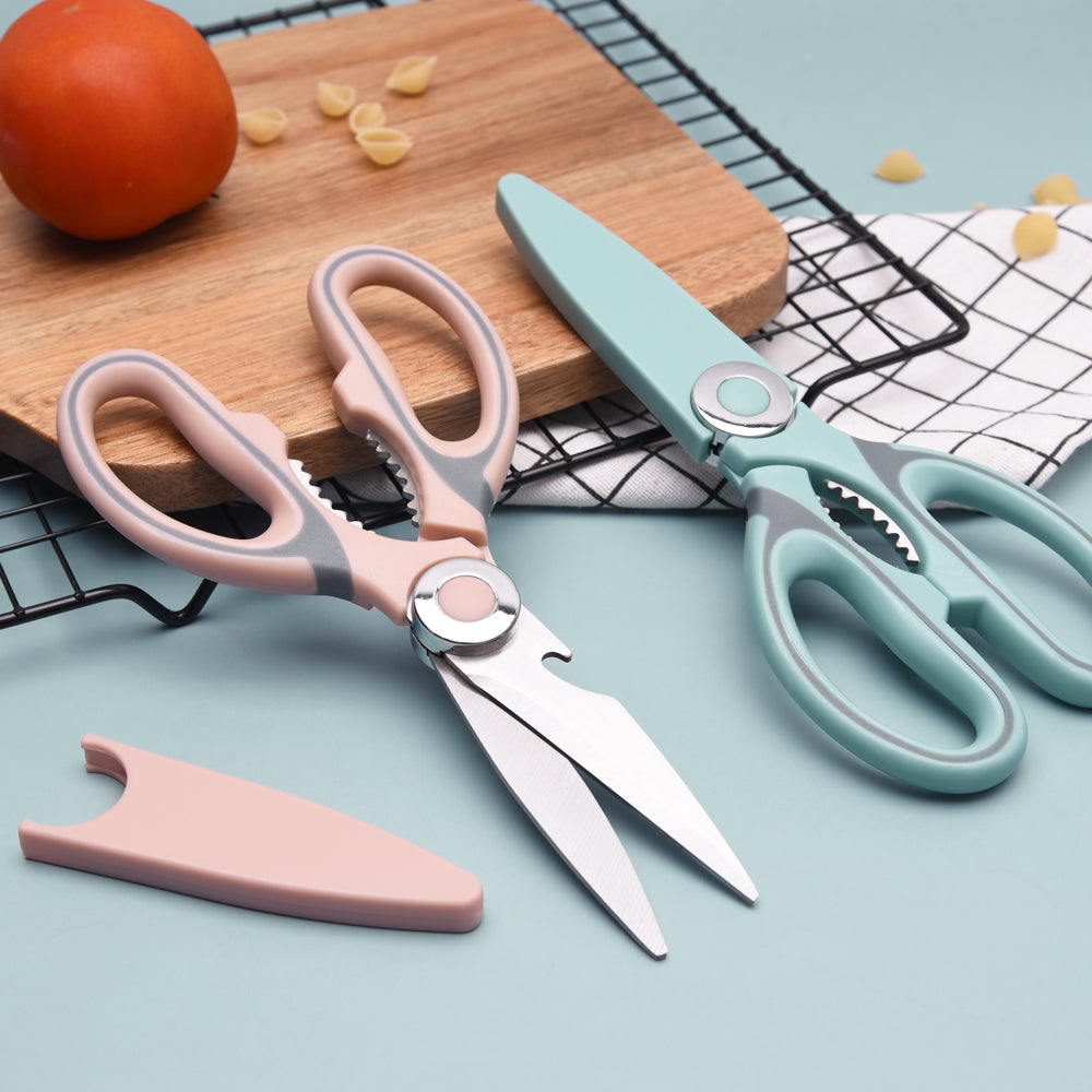 Country Kitchen Set of 2 Kitchen Scissors-Stainless Steel Kitchen Shears,  Cooking Scissors for Cutting Meat, Chicken, Herbs and Produce with Blade
