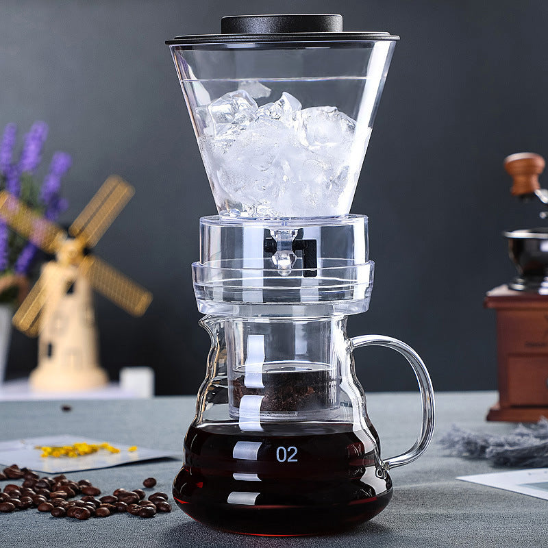 Ice Drip Coffee Pot, Glass Coffee Pot, Cold Brew Pot, Coffee Sharing Pot, Drip Type Ice Brew Coffee Machine