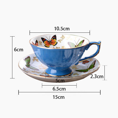 European Light Luxury Ceramic Coffee Cup And Saucer