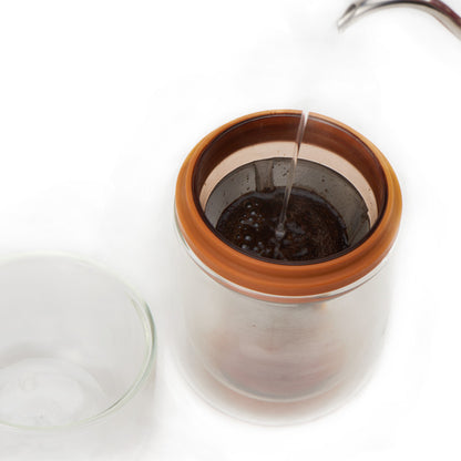 Stainless Steel Hanging Ear Follicle Pot Hand-Made Coffee Cup Glass Travel Mug