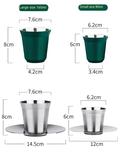 Stainless Steel Coffee Tass Tea Cup