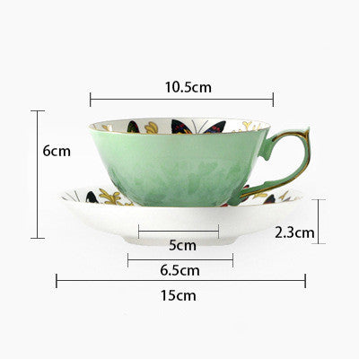 European Light Luxury Ceramic Coffee Cup And Saucer